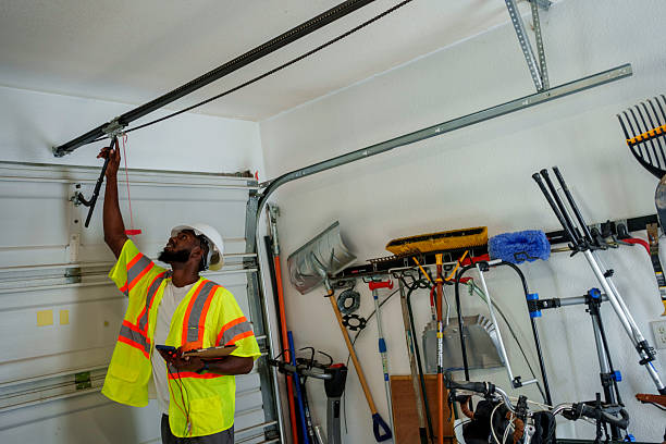 Professional Garage Door Panel Replacement technician working in Mountain City, GA